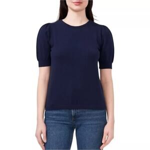 NWT Vince Camuto Women's Lightweight Pearl Button Closure Short Sleeve Sweater